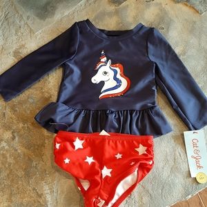 Unicorn baby bathing suit